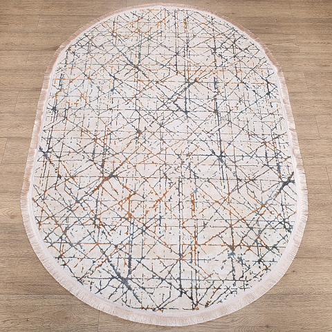 Турецкий овальный синий ковер ascona 4324b